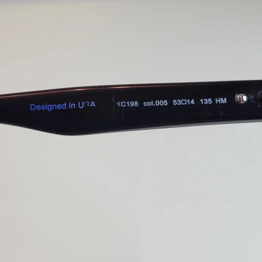 Kenneth Cole Eyeglass Frames Style 198  Black Purple Glasses 53-14-135
